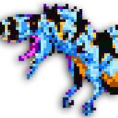 Dino Color by Number: Jurassic Hybrids Pixel Art