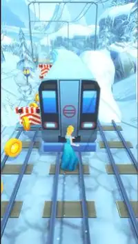 New Subway Frozen ; ice Princess serf Rush subway Screen Shot 3