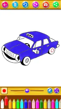 Coloring Cartoon Tayyo Cars Screen Shot 1
