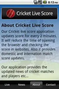 Cricket Live Score Screen Shot 3
