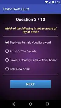 Quiz of Taylor Swift Screen Shot 3