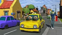 Crazy Talking Taxi Driver game Screen Shot 2