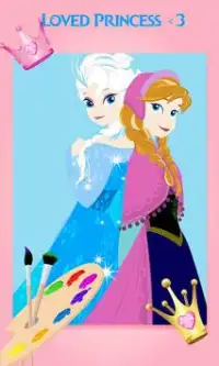 Coloring Queens and Princesses Screen Shot 2