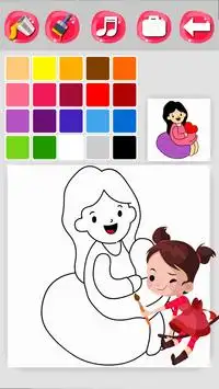 Mother Day Coloring Screen Shot 3