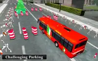 Treinador Ônibus Estacionamento Cidade Dirigindo Screen Shot 2