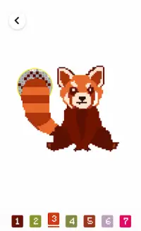 Red Pandas Pixel Art Color By Number Screen Shot 5