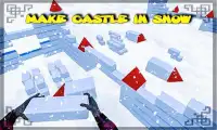 Snowball Attack - Icy Shooting Snowman Castle Park Screen Shot 0