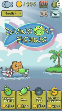 Fishing Games-Fisher Cat Saga!Go fish! Shoot game! Screen Shot 4