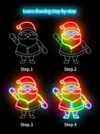 Draw Glow Christmas 2023 Screen Shot 9