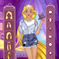 Golden princess dress up game