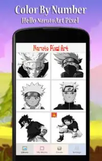 Naruto Color By Number : Pixel Art Screen Shot 2