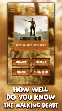 Quiz for Walking Dead - Fan Trivia Game Screen Shot 1