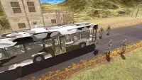 الجيش حافلة لعبة القيادة - نقل الجنود Screen Shot 1
