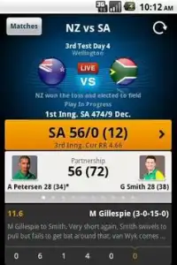 Yahoo Cricket Screen Shot 3