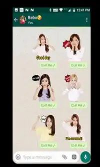 WAStickerApps Korean Idol Stickers Screen Shot 2