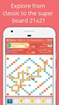 Rackword - Free real-time multiplayer word game Screen Shot 3