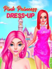 Pink Princess Dress Up Makeup Games For Girls Screen Shot 4