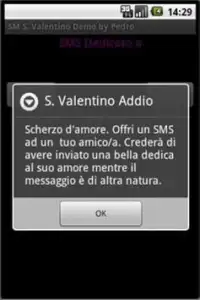 SMS Amore Mio Bye Demo Screen Shot 1