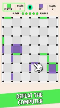 Dots and Boxes ボードゲーム。 Screen Shot 2