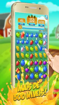 Ligação de frutas esmagar mania: jogo livre 3 jogo Screen Shot 1