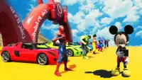 Superheroes Fast Highway Racing Screen Shot 0