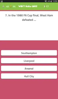 West Ham Quiz - Trivia Game Screen Shot 3