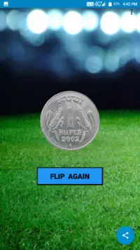 Flip a coin Heads and Tails Coin Toss App Screen Shot 0