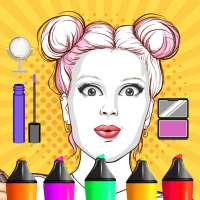 Colorful Fashion Art - Color Pages Game