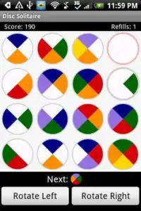 Disc Solitaire Free Screen Shot 1