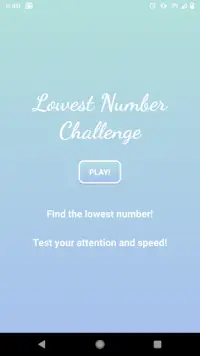 Lowest Number Challenge Screen Shot 0