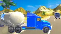Milk Transport Tanker Truck 3D Screen Shot 1