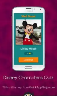 Disney Characters Quiz Screen Shot 1