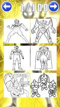 coloring Ultraman Zero Cosmos Game Screen Shot 4