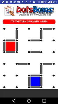 DotsBoxes Dots and Boxes Game for 2 Players Screen Shot 1