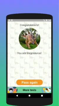 What dinosaur are you? Test Screen Shot 3