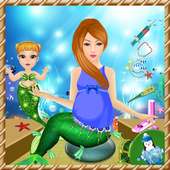 Mermaid Newborn Baby Caring