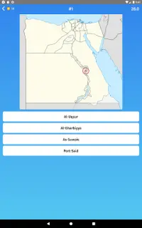 Ägypten - Landkarten Quiz Spiel Screen Shot 9