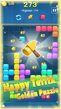 Happy Tetrix - Golden Puzzle Screen Shot 2