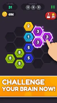 Hexa Puzzle Connect – Hex number Merge Game Screen Shot 4