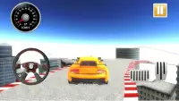 Neon Car Racing Simulator - Extreme rooftop Stunts Screen Shot 2
