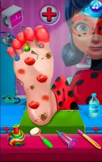 Miraculous Ladybug Nail_Foot Surgery Master Jogos Screen Shot 3