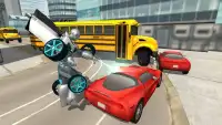 Flying Car Robot Flight Drive Simulator Game 2017 Screen Shot 4