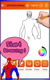 How To Draw Spider-Man (Spider Drawing) Screen Shot 2