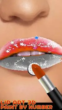 Lip Art 3D Paint By Number - PixelArt Coloring Screen Shot 1