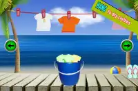 niños lavando ropa de lavandería Screen Shot 0