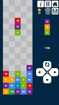 2048 Drop n Merge Numbers: Match 3 Columns Puzzle Screen Shot 4