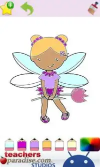 Little Fairies Kids Coloring Screen Shot 3