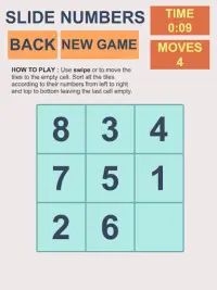 Slide Numbers Puzzle Screen Shot 1