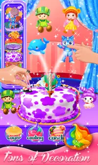 本物のケーキメーカー-誕生日パーティーのケーキ料理ゲーム Screen Shot 6