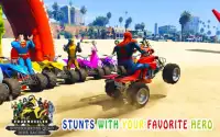 Quatre roues SuperHeroes Quad Bike Racing Screen Shot 0